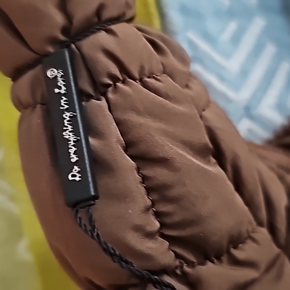 NEW Lightweight Brown Nylon Quilted Puffer Tote Bag - Picture 8 of 8